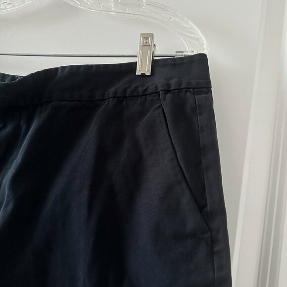 💙 Lauren Ralph Lauren Black Flat Front Bermuda Shorts Womens Plus Size 16 Preppy - Picture 6 of 15